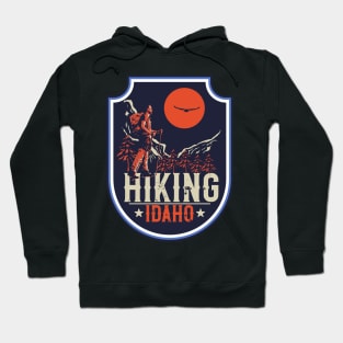 Hiking adventure wild retro exploring Idaho Hoodie